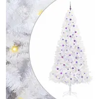 vidaXL Kunstkerstboom met 300 LED Wit 300 cm PVC en Staal