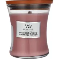 Woodwick Hourglass Medium Geurkaars - Pressed Blooms & Patchouli - 60 branduren