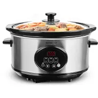 Emerio SC-129406, Slowcooker, 3,5 L, Digitaal display, Warmhoudfunctie, Zwart