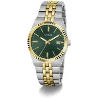 GUESS Analoog horloge ' VINCENT ' goud / groen / zilver