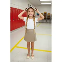 Trendyol TRENDYOLKIDS Meisjes Beige Effen Kort / Mini Basic A-lijn Rokken