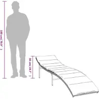 vidaXL Ligbed met kussen, beige, 55x199x50 cm, polyrotan