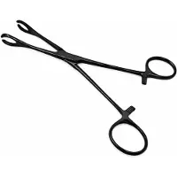 LEV Piercing tang - Forester(Sponge) Forceps - Slotted - Black Oxide Coated - 7" - Piercing tool