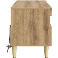 vidaXL LED-TV-kast Artisan, eikenhoutfineer op houtvezelplaat