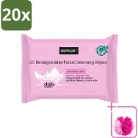 Sence 20 x - Gevoelige Huid - Gezichtsreinigingsdoekjes - Mild Reinigend - 20 Doekjes - Bulkverpakking - Gevoelige huid - Douchemop - Gezichtsreiniging