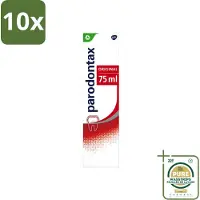 Parodontax 10 x - Tandpasta - Original - 75ml - Wasstrips - Bloedend Tandvlees - Tandplak - Tandvleesproblemen - Tandpasta - Fluoride