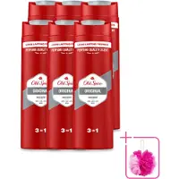 Old Spice 6 x - Original - Douchegel 3-in-1 - Reinigt, Verfrist & Verzorgt - 400 ml - Bulkverpakking - Douchegel - Douchemop - Reinigen