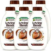 Garnier 6 x - Loving Blends - Shampoo - Kokosmelk & Macadamia - Normaal tot Droog Haar - 300 ml - Voordeelverpakking - 6 stuks