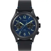Timex MK1 TW2Y71300 Horloge - Leer - Zwart - Ø 40 mm
