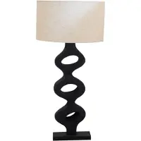 Giga Meubel Tafellamp Savio Zwart 80cm