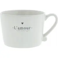 Bastion Collections Mok 'L'amour Est Savage' Wit/Zwart 300ml