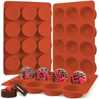 Famanu – Set van 3 ronde siliconen bakvormen, geschikt voor cheesecake en chocolade, 27x18 cm