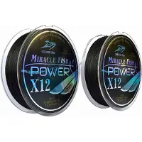 MIRACLE X12 12-Strands Vislijn 0.16mm 24kg 150m Zwart