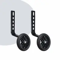 Voltano Zijwieltjes Strong - Zwart - 12-20 Inch - Verstevigd Staal