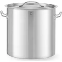 Hendi Budget Kookpan 25L RVS met Deksel - Ø 34.5 cm