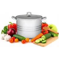 Galicja ZENIT Hoge Pan 34cm/21L - Roestvrij Staal met Glazen Deksel