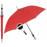 Perletti Automatische Grote Paraplu met Reflecterende Rand - Rood