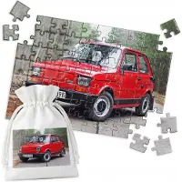 WORLD CASE Traditionele Puzzel: Rode Fiat 126p Maluch - 70 Stukjes