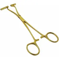 LEV Piercing tang - Extra Long Septum Forceps - Gold Oxide Coated - 6" - Piercing tool