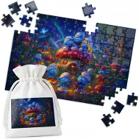 WORLD CASE Merkloos Puzzel 96 Stukjes - Kinderpuzzel met Kleurrijke Afbeelding