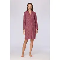 Woody - Dames Slaapkleedje - Roze Gestreept - M