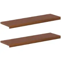 vidaXL Trap Tread 2 st 100 x 30 x 2 cm Donkerbruin Massief Eikenhout