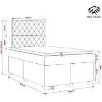 vidaXL Boxspringbed met matras Blauw 120 x 190 cm Fluweel