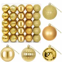 vidaXL - Kerstballenset - 50 - st - Goud - 8 - cm - Polystyreen