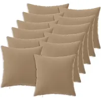vidaXL Kussen met kussen HEERLEN 12 st Taupe Polyester