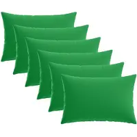 vidaXL Kussen met kussen HEERLEN 6 st Groen Polyester