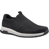 Hush puppies Cole Leren Herenschoenen in Zwart Nubuck