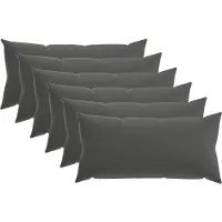vidaXL Kussen met kussen HEERLEN 6 st Antraciet Polyester