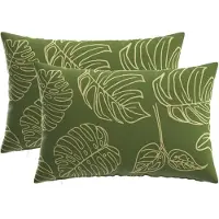 vidaXL Kussen met kussen HEERLEN 2 st Blad Design Polyester
