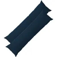 vidaXL Kussen met kussen HEERLEN 2 st Blauw Microfiber Fleece