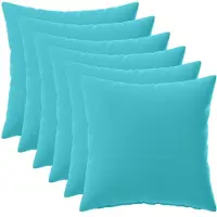 vidaXL Kussen met kussen HEERLEN 6 st Turquoise Polyester