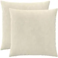 vidaXL Kussen met kussen HEERLEN 2 st Crèmekleurig Microfiber Fleece