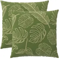 vidaXL Kussen met kussen HEERLEN 2 st Blad Design Polyester