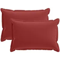 vidaXL Kussen met kussen HOUTEN 2 st Wijnrood Polyester