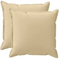 vidaXL Kussen met kussen HOUTEN 2 st Beige Polyester