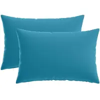 vidaXL Kussen met kussen HEERLEN 2 st Lichtblauw Polyester