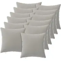 vidaXL Kussen met kussen HEERLEN 12 st Grijs Polyester