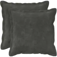 vidaXL Kussen met kussen HOUTEN 2 st Antraciet Microfiber Fleece