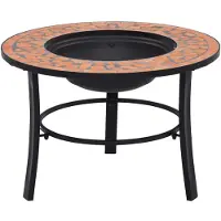 vidaXL Vuurschaal mozaïek 68 cm keramiek terracottakleurig