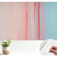 Wallfluent Zelfklevend Fotobehang - Roze Vliesbehang - 104x70 cm - Kleuren Van Harmonie Behang Zonder Lijm - Gang behang Abstractie - Luchtbelvrij Behang - Bubble Free Behang