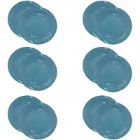 Lubiana Oriental K6 Blauwe Porseleinen Dinerborden 25 cm - Set van 12