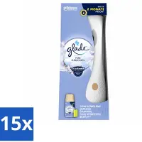 Glade 15 x - Startset Automatische Spray - Pure Clean Linen - 269 ml - Voordeelverpakking - 15 stuks