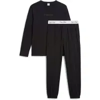 Calvin Klein heren icon pyjamaset lang basic logo zwart