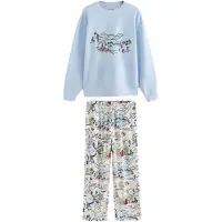 Next Pyjama lang lichtblauw / rood / zwart / wit