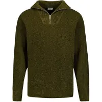 No-excess Half zip Trui Chenille Olive