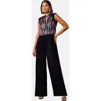 Love & roses Jumpsuit blauw / lila / pink / zwart